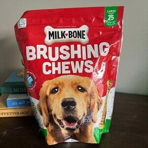 New Milk-Bone Brushing Chews Large 25 dental treats